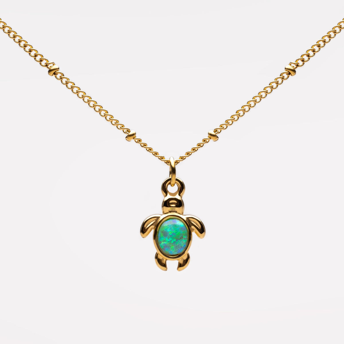 Opal Turtle Necklace