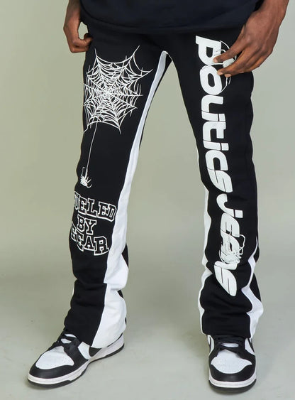 PLTX-Politics Sweatpants - Isaacs - Black And White - 701