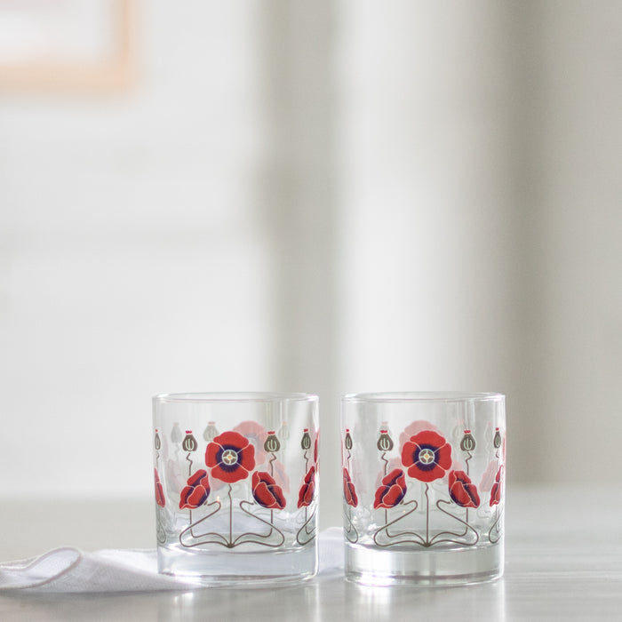 Poppy Rocks Glass