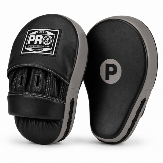 ProBoxing® Deluxe Focus Mitts - Black & Grey Trim