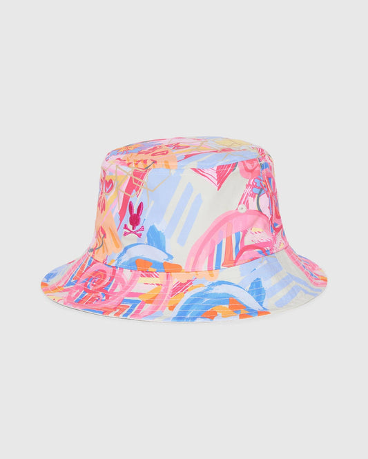 PSYCHO BUNNY-Mens Benton Reversible Bucket Hat -B6A323B2HT