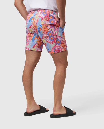 PSYCHOBUNNY-Mens Benton Swim Trunk -B6W319B2SW