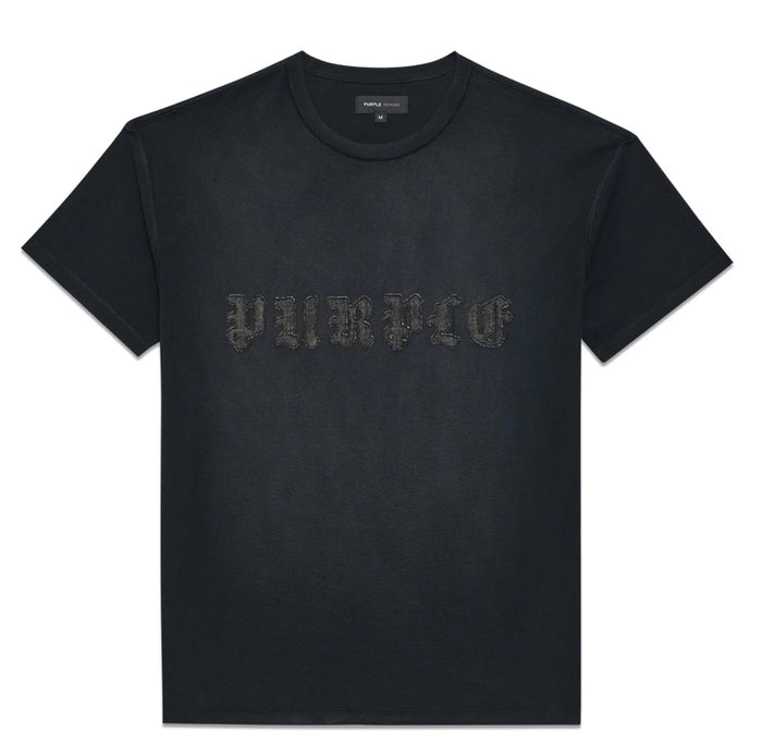 Purple-Gothic Wordmark Tee-P101-JGWB324