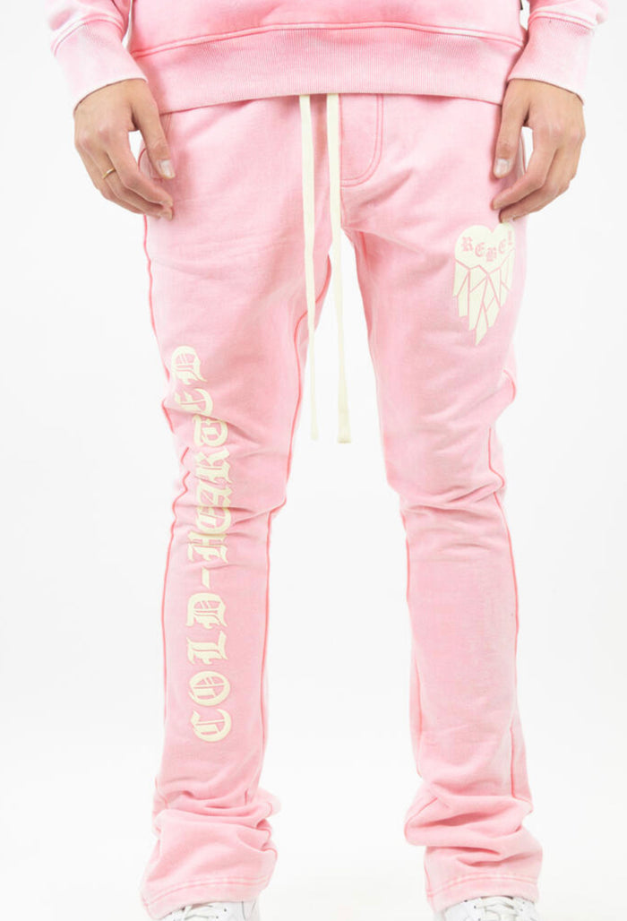Rebel Minds -COLD HEARTED STACKED FLEECE PANTS 132-424