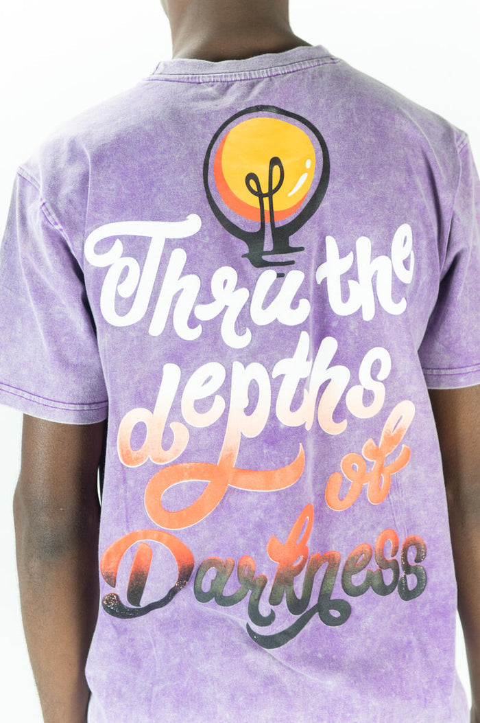 REBEL MINDS-ACID WASHED DARKNESS GRAPHIC TEE-141-169