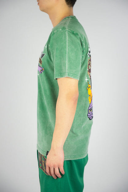 REBEL MINDS-ACID WASHED SPEEDWAY TEE-141-145
