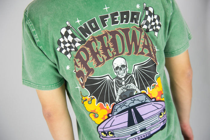 REBEL MINDS-ACID WASHED SPEEDWAY TEE-141-145