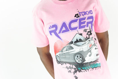 REBEL MINDS-ACID WASHED TOKYO RACER TEE-141-147