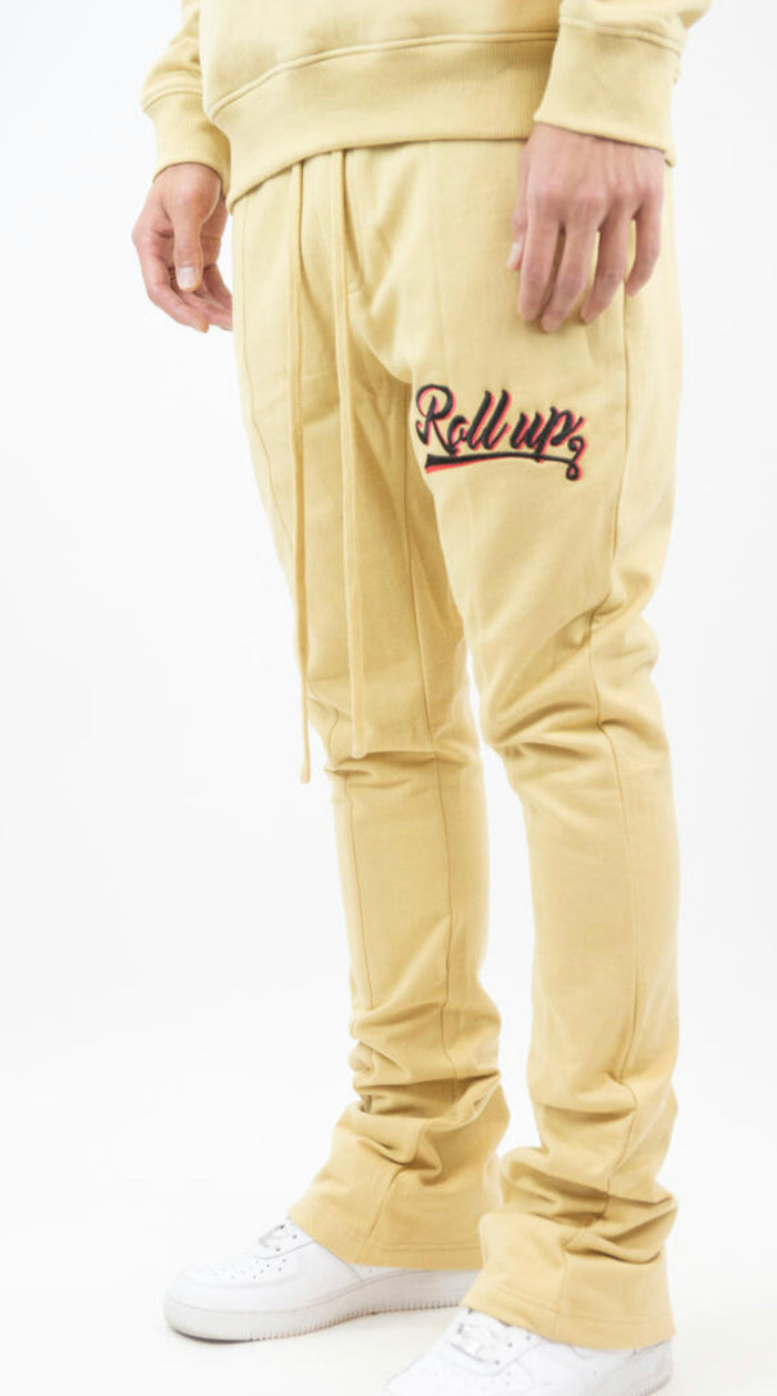 REBEL MINDS-ROLL UPS STACKED FLEECE PANT— 132-425