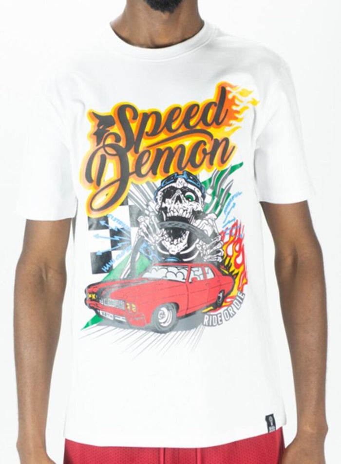 REBEL MINDS-SPEED DEMON GRAPHIC TEE-141-146