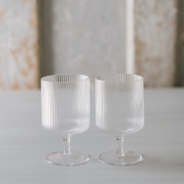 Ripple Wine Glass, Set of Two, Clear