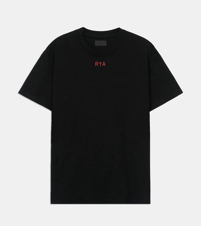RTA-LIAM TEE | BLACK RED DOUBLE CROSS