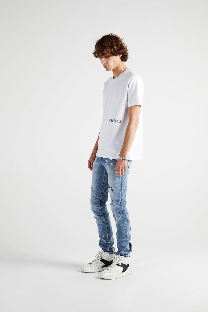 RTA LIAM TEE | WHITE R.I.P. CROSS