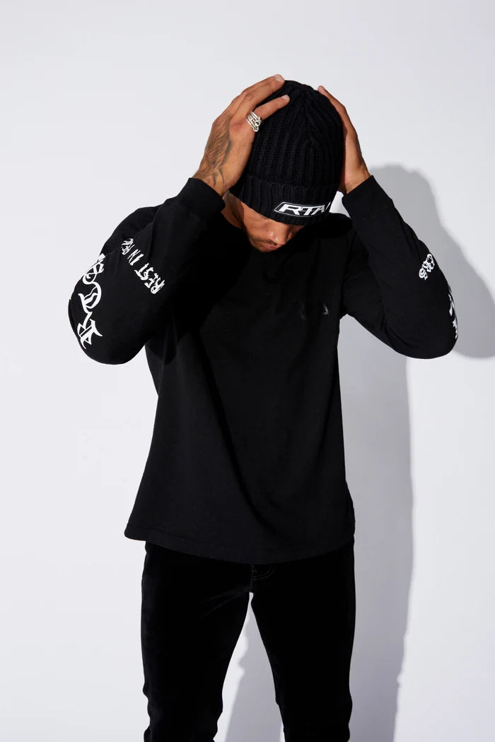 RTA-LONG SLEEVE TEE | BLACK GREATEST HITS-MU23K621-T1788BLKGT