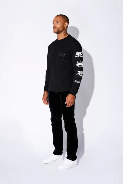 RTA-LONG SLEEVE TEE | BLACK GREATEST HITS-MU23K621-T1788BLKGT