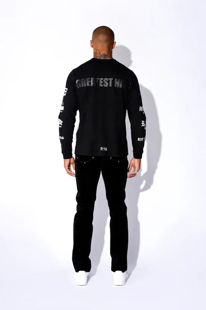 RTA-LONG SLEEVE TEE | BLACK GREATEST HITS-MU23K621-T1788BLKGT