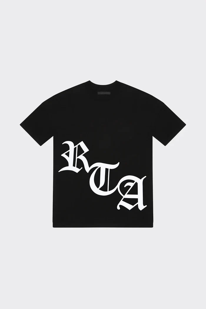 RTA-SHORT SLEEVE TEE | BLACK WHITE OLD ENGLISH-MU23K621-T1786BKWRO
