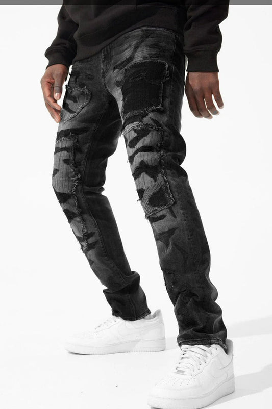 SEAN - RECONSTRUCTED DENIM (BLACK SHADOW) -JS1166