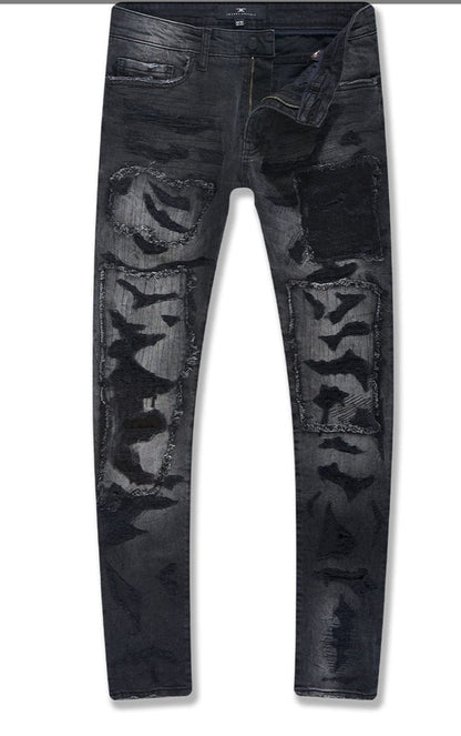 SEAN - RECONSTRUCTED DENIM (BLACK SHADOW) -JS1166