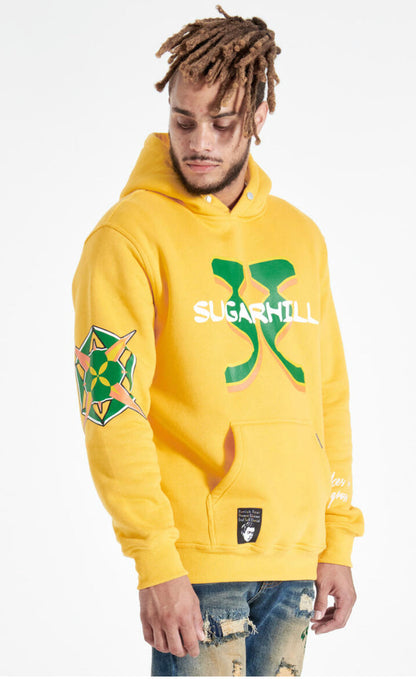 SUGARHILL-SERPENT" HOODIE (YELLOW—SH23-FALL-03