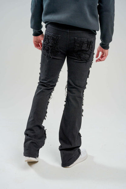 TAKER-PREMIUM STRETCH STACK PANTS WITH MULTI PATCH-T4057